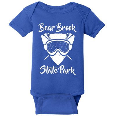 Bear Brook State Park New Hampshire Ski Sking Goggles Gift Baby Bodysuit