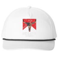 Boho Bull Skull Cow Smokeshow Western Country Snapback Five-Panel Rope Hat