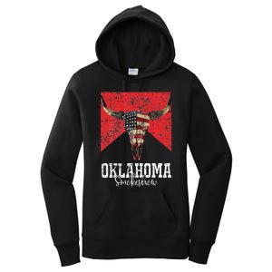 Boho Bull Skull Cow Smokeshow Western Country Women's Pullover Hoodie