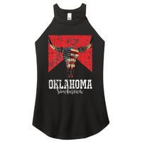 Boho Bull Skull Cow Smokeshow Western Country Women's Perfect Tri Rocker Tank