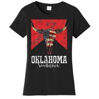 Boho Bull Skull Cow Smokeshow Western Country Women's T-Shirt