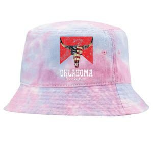 Boho Bull Skull Cow Smokeshow Western Country Tie-Dyed Bucket Hat