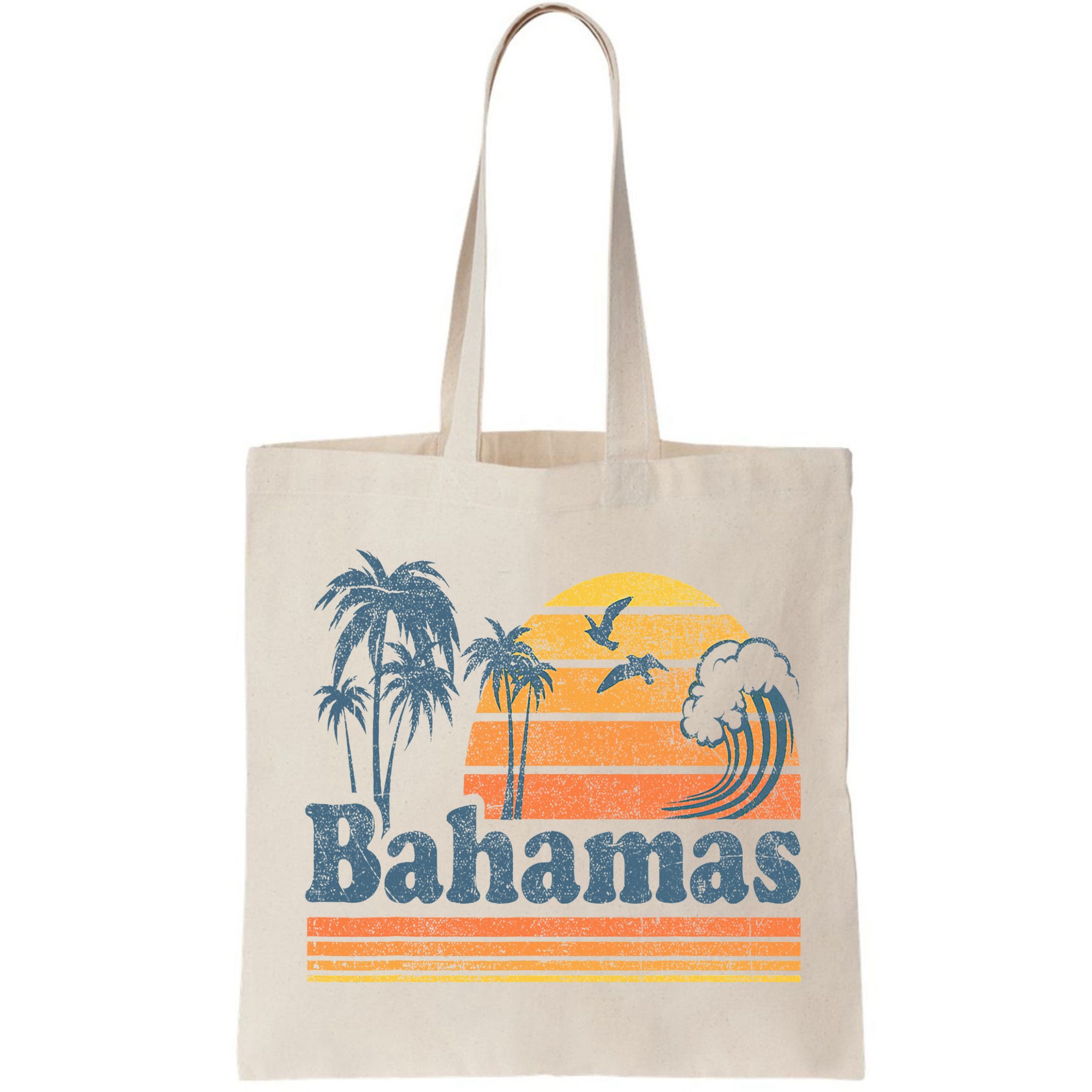 Bahamas Beach Summer Vacation Sunset Vintage 70S Retro Bag