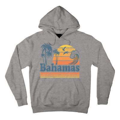 Bahamas Beach Summer Vacation Sunset Vintage 70S Retro Tall Hoodie