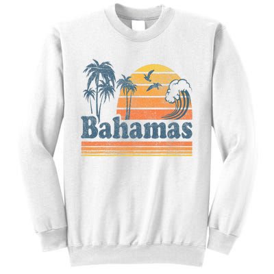 Bahamas Beach Summer Vacation Sunset Vintage 70S Retro Sweatshirt