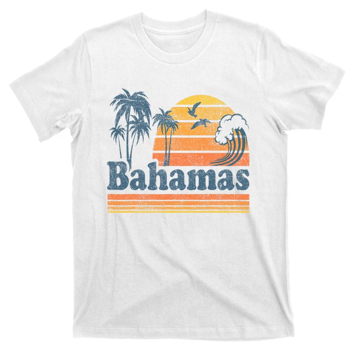 Bahamas Beach Summer Vacation Sunset Vintage 70S Retro T-Shirt