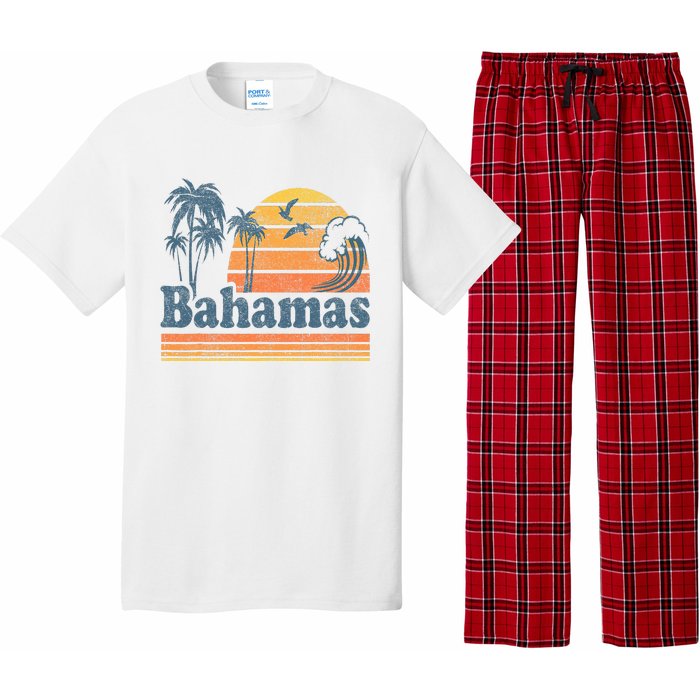 Bahamas Beach Summer Vacation Sunset Vintage 70S Retro Pajama Set