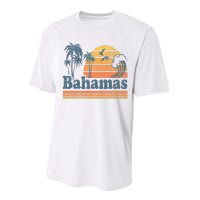 Bahamas Beach Summer Vacation Sunset Vintage 70S Retro Performance Sprint T-Shirt