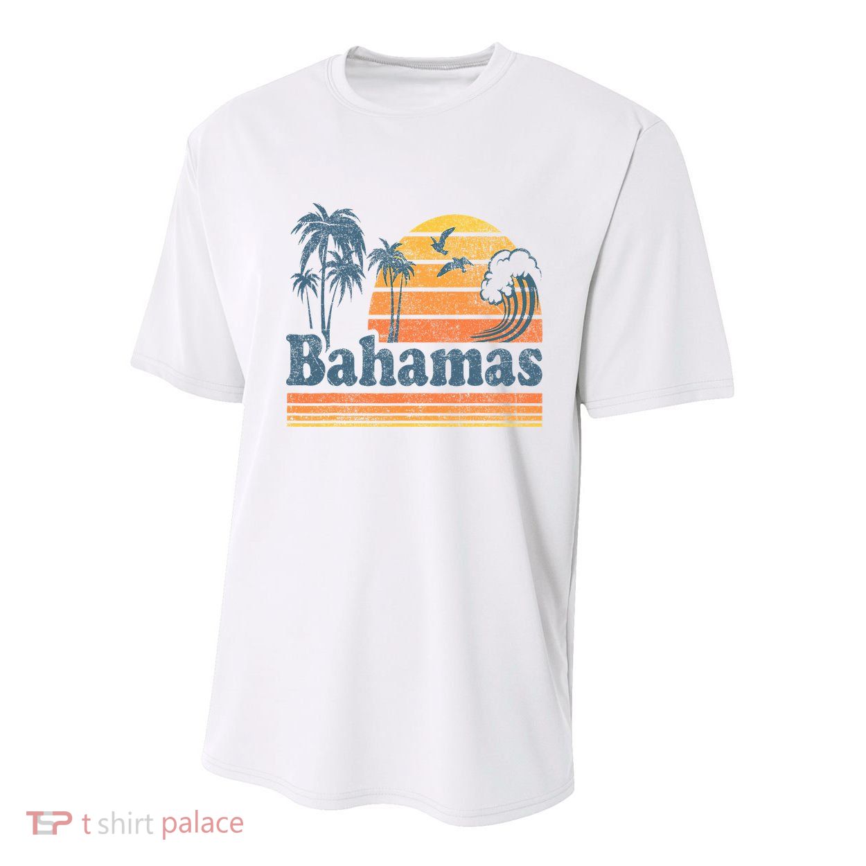 Bahamas Beach Summer Vacation Sunset Vintage 70S Retro Youth Performance Sprint T-Shirt