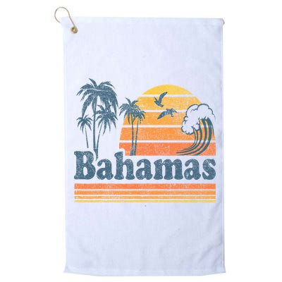 Bahamas Beach Summer Vacation Sunset Vintage 70S Retro Golf Towel