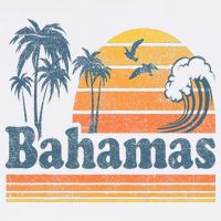 Bahamas Beach Summer Vacation Sunset Vintage 70S Retro Visor