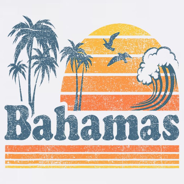 Bahamas Beach Summer Vacation Sunset Vintage 70S Retro Visor