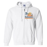 Bahamas Beach Summer Vacation Sunset Vintage 70S Retro Full Zip Hoodie