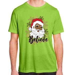 Black Believe Santa Claus Fun African American Santa Adult ChromaSoft Performance T-Shirt