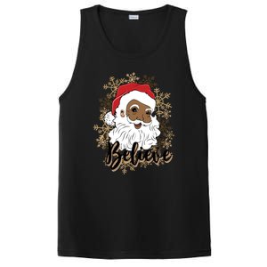 Black Believe Santa Claus Fun African American Santa PosiCharge Competitor Tank