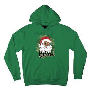 Black Believe Santa Claus Fun African American Santa Hoodie