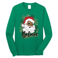 Black Believe Santa Claus Fun African American Santa Long Sleeve Shirt