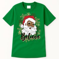 Black Believe Santa Claus Fun African American Santa Tall T-Shirt