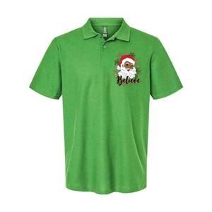 Black Believe Santa Claus Fun African American Santa Softstyle Adult Sport Polo