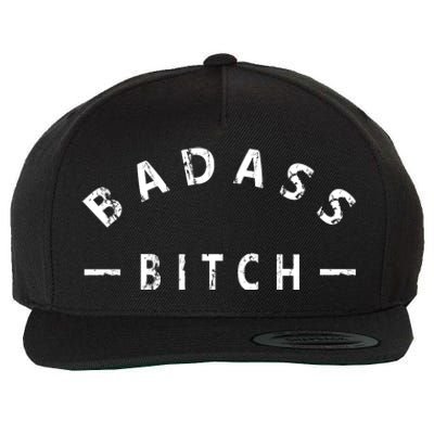 Badass Bitch Strong Hooded Gift Wool Snapback Cap