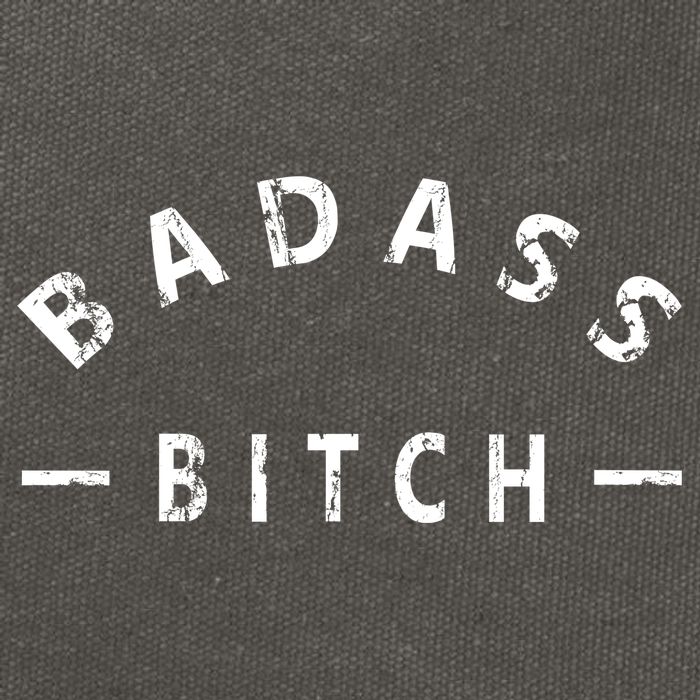Badass Bitch Strong Hooded Gift Cotton Canvas Backpack