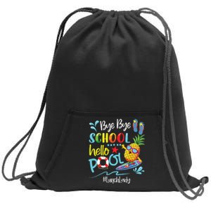 Bye Bye School Hello Pool Lunch Lady Last Day Of School Tee Sweatshirt Cinch Pack Bag