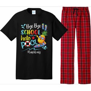 Bye Bye School Hello Pool Lunch Lady Last Day Of School Tee Pajama Set