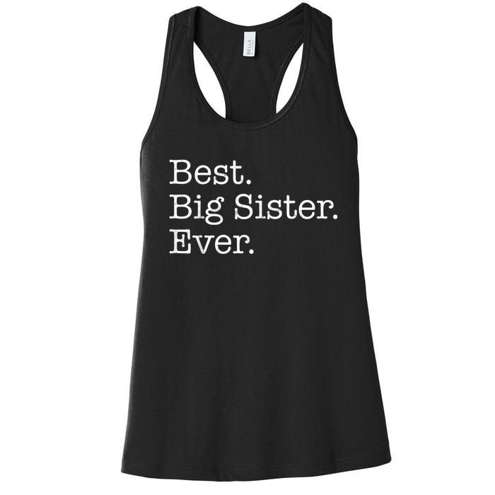 Best Big Sister Ever Women's Racerback Tank