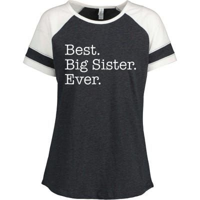 Best Big Sister Ever Enza Ladies Jersey Colorblock Tee