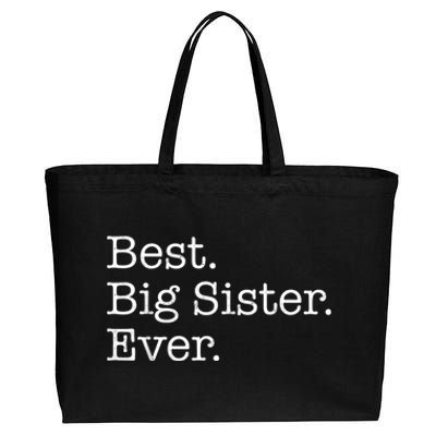 Best Big Sister Ever Cotton Canvas Jumbo Tote