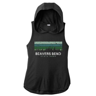 Beavers Bend State Park Oklahoma Ladies PosiCharge Tri-Blend Wicking Draft Hoodie Tank