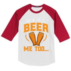 Best Beer Saying Art Kids Colorblock Raglan Jersey