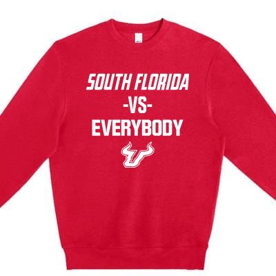 Byrum Brown South Florida Vs Everybody Premium Crewneck Sweatshirt