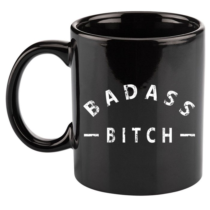 Badass Bitch Strong Hooded Gift 11oz C Handle Ceramic Mug
