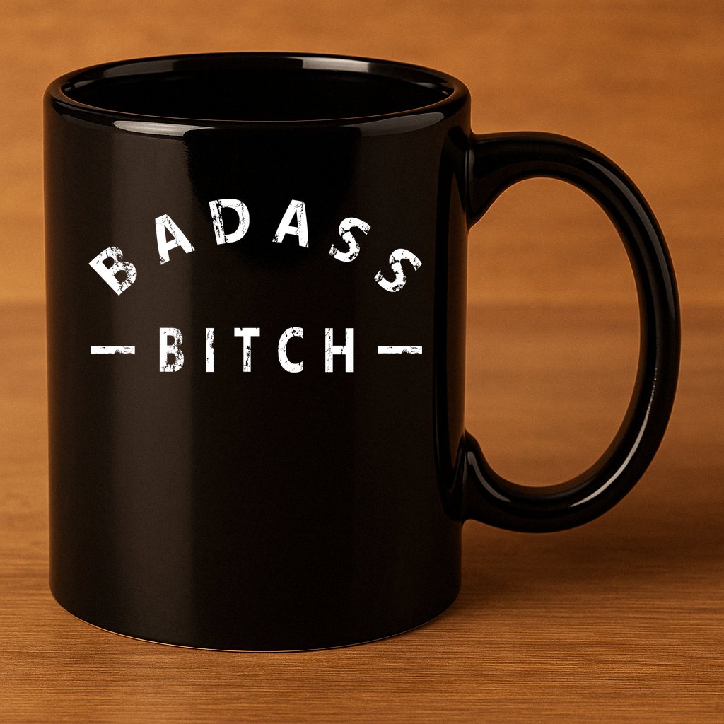 Badass Bitch Strong Hooded Gift 11oz C Handle Ceramic Mug
