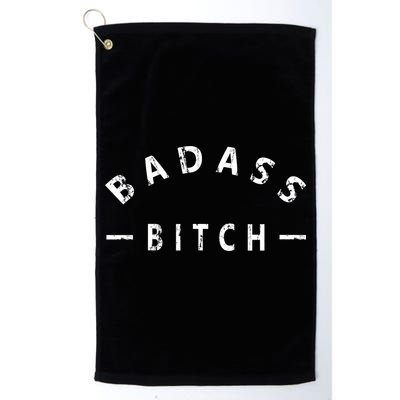 Badass Bitch Strong Hooded Gift Golf Towel