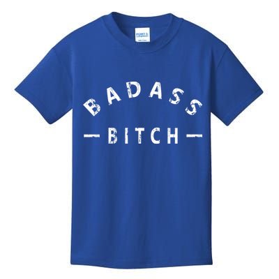 Badass Bitch Strong Hooded Gift Kids T-Shirt