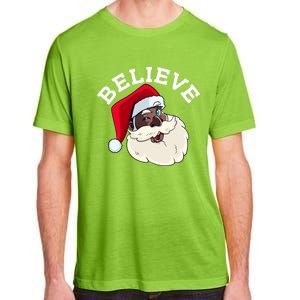 Black Believe Santa Claus Christmas African American Xmas Adult ChromaSoft Performance T-Shirt