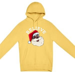 Black Believe Santa Claus Christmas African American Xmas Premium Pullover Hoodie