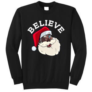 Black Believe Santa Claus Christmas African American Xmas Sweatshirt