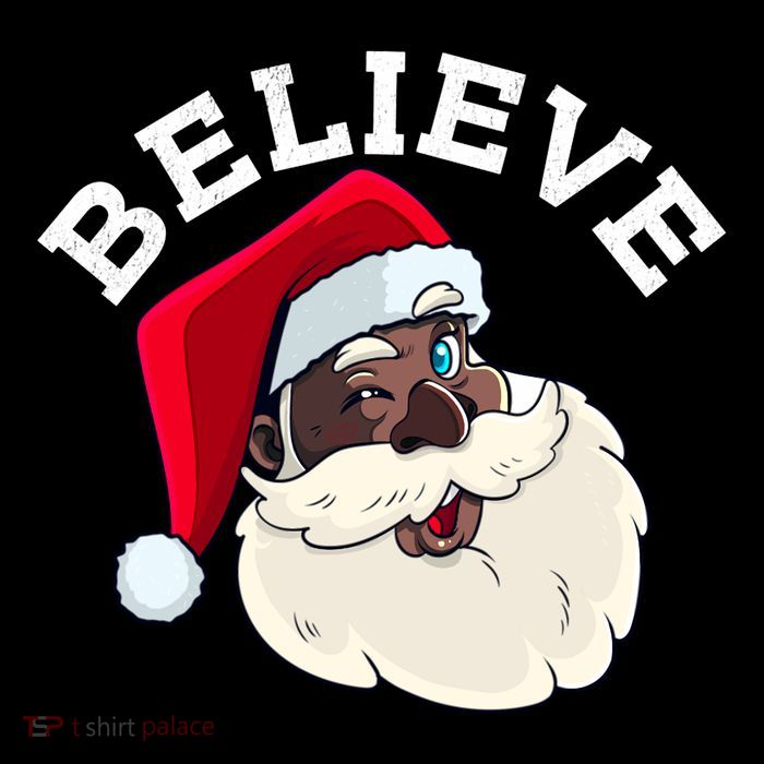 Black Believe Santa Claus Christmas African American Xmas T-Shirt
