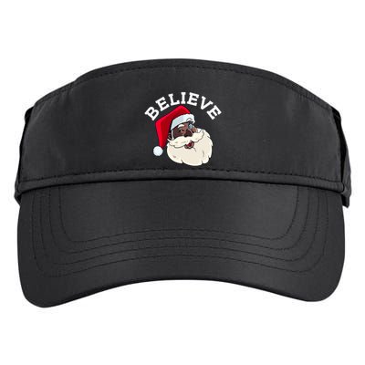 Black Believe Santa Claus Christmas African American Xmas Adult Drive Performance Visor