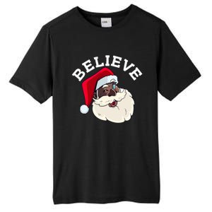 Black Believe Santa Claus Christmas African American Xmas Tall Fusion ChromaSoft Performance T-Shirt