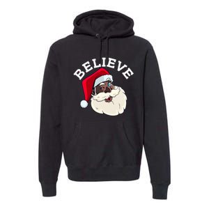 Black Believe Santa Claus Christmas African American Xmas Premium Hoodie