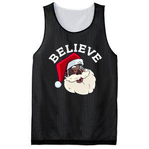 Black Believe Santa Claus Christmas African American Xmas Mesh Reversible Basketball Jersey Tank