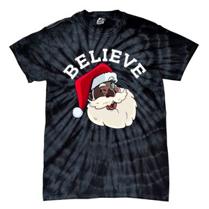 Black Believe Santa Claus Christmas African American Xmas Tie-Dye T-Shirt