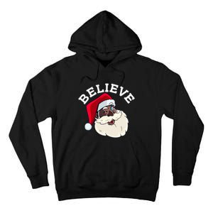 Black Believe Santa Claus Christmas African American Xmas Tall Hoodie