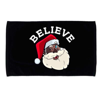 Black Believe Santa Claus Christmas African American Xmas Microfiber Hand Towel