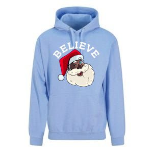 Black Believe Santa Claus Christmas African American Xmas Unisex Surf Hoodie