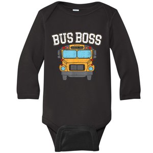 Bus Boss School Service Student Delivery Specialist Baby Long Sleeve Bodysuit